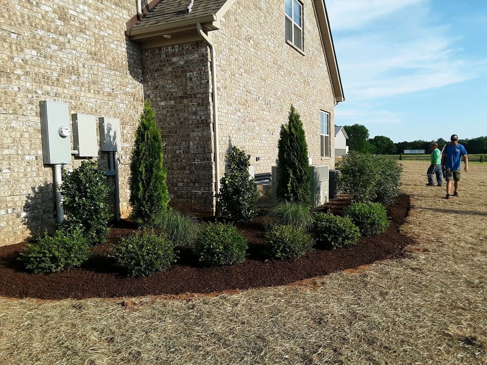 Foundation planting bed installation